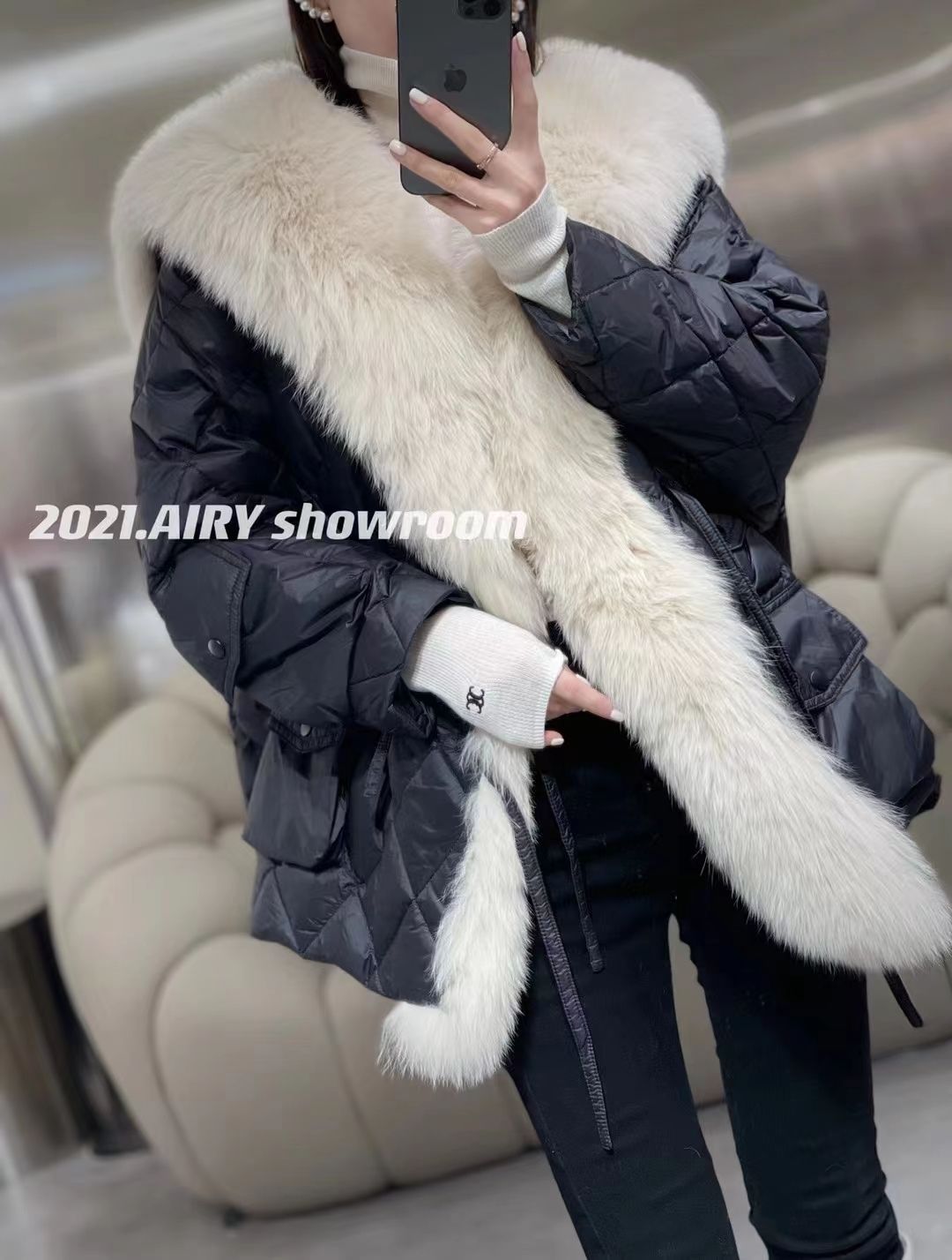 Autumn And Winter New Women's Slimming Temperament Europe And The United States Wind Warm Trench Coat Coat Top 1