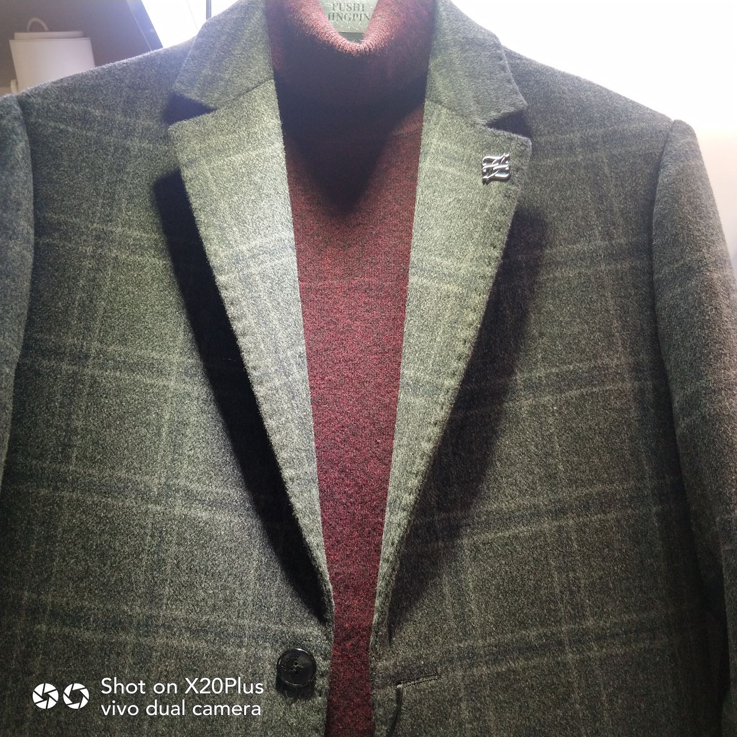 New Autumn And Winter Middle-Aged Business Casual Men's Coat Jacket Warm Temperament Elegant Fashion Men's Wear Specification drawing