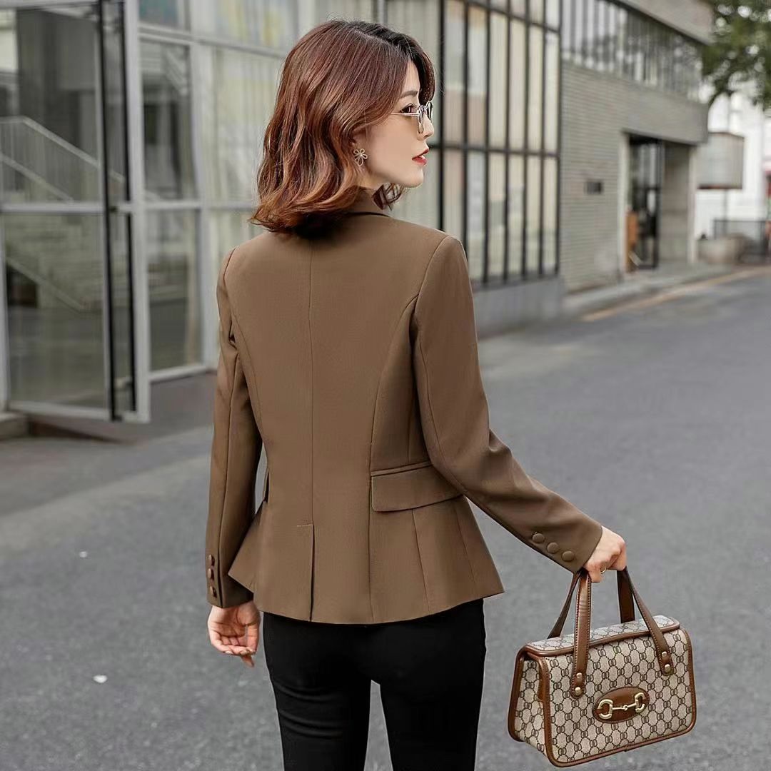 Middle-Aged And Elderly Women's Loose Show Thin Slim Temperament Casual Clothing Coat Suit Clothing 13 Specification drawing