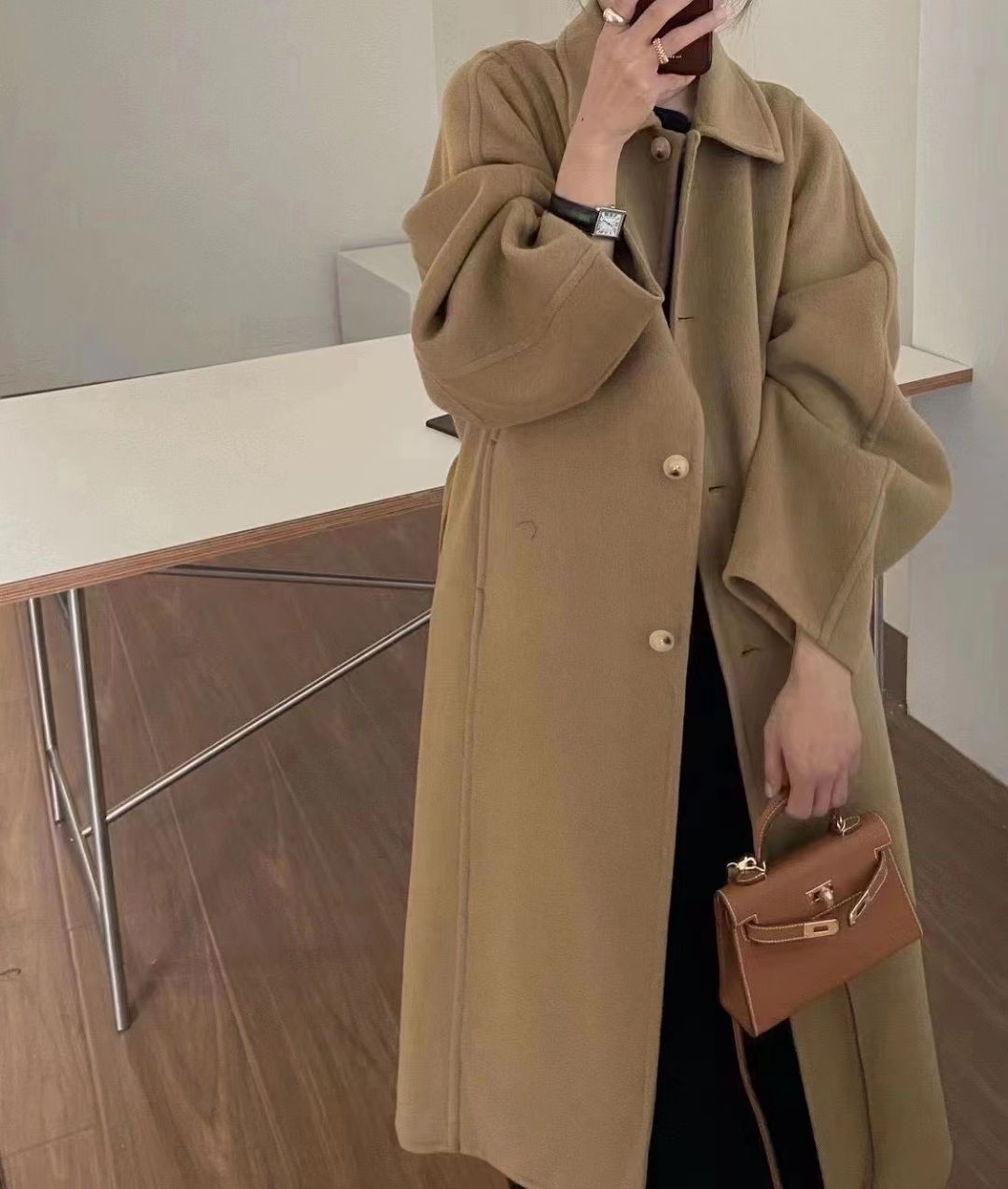 Autumn And Winter New Women's Slimming Temperament European And American Style Warm Trench Coat Coat Top 6 details Picture