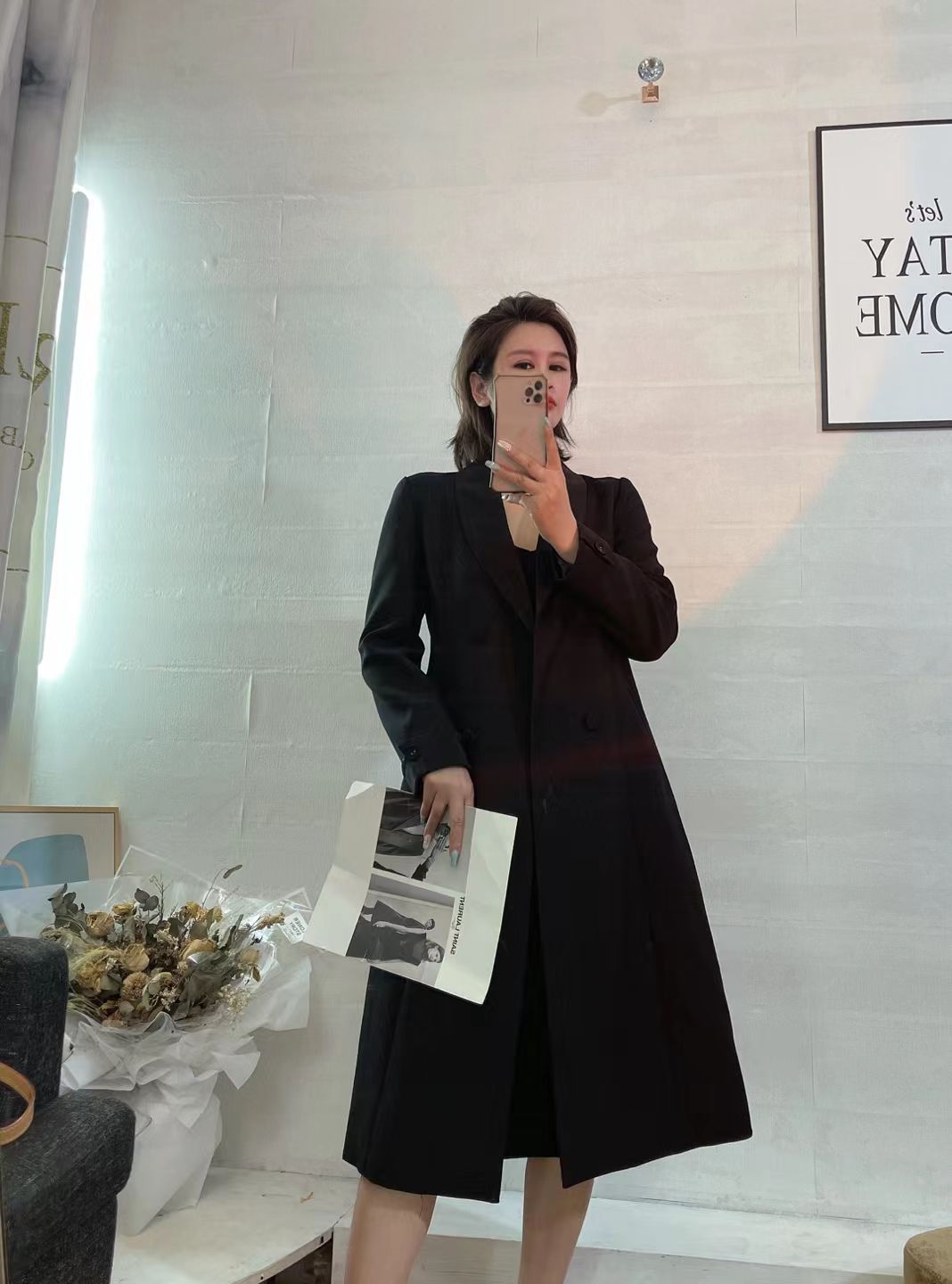 Middle-Aged And Elderly Women's Loose Show Thin Slim Temperament Casual Clothing Coat Suit Clothing 19 details Picture