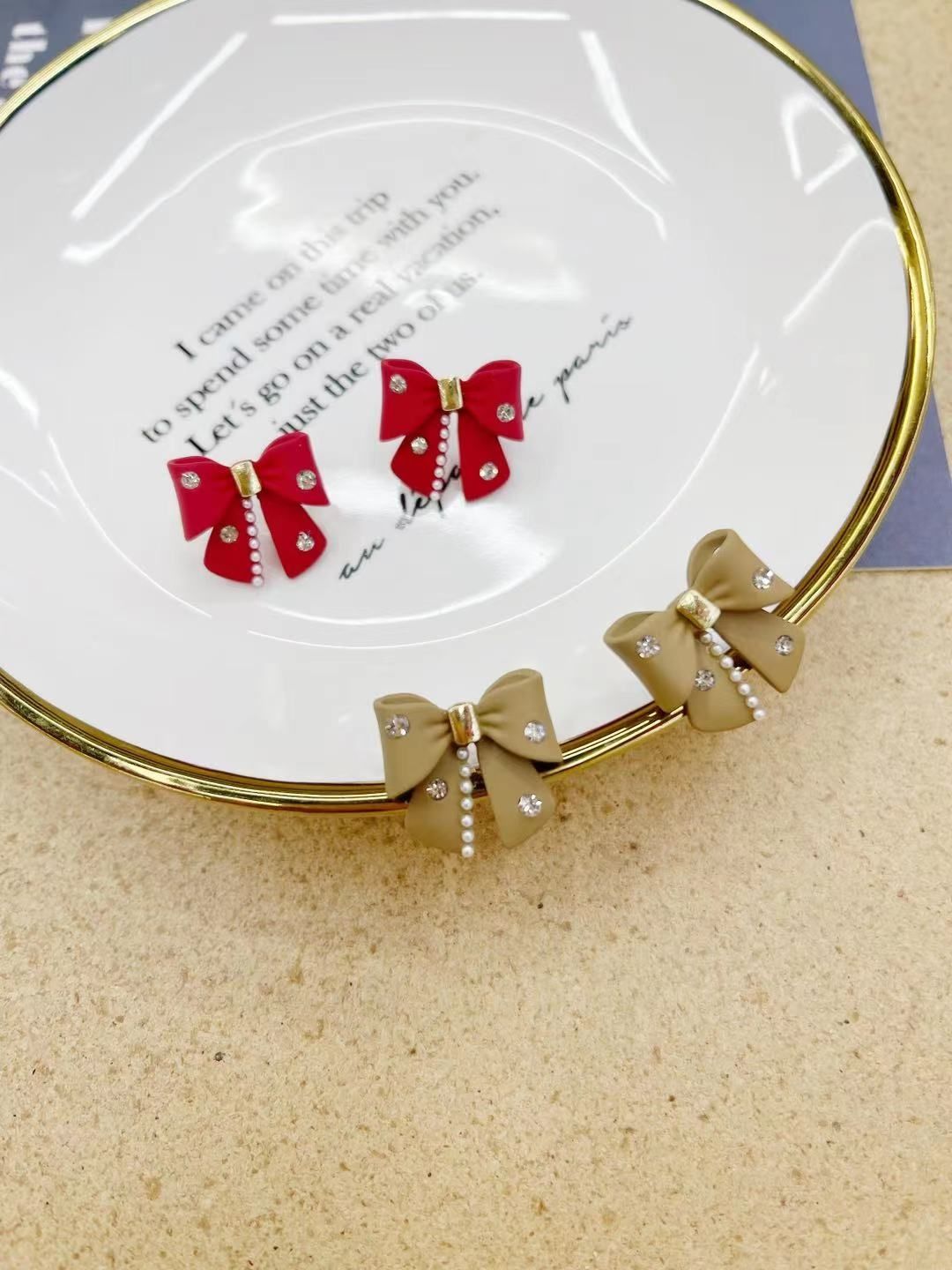 Red butterfly earrings