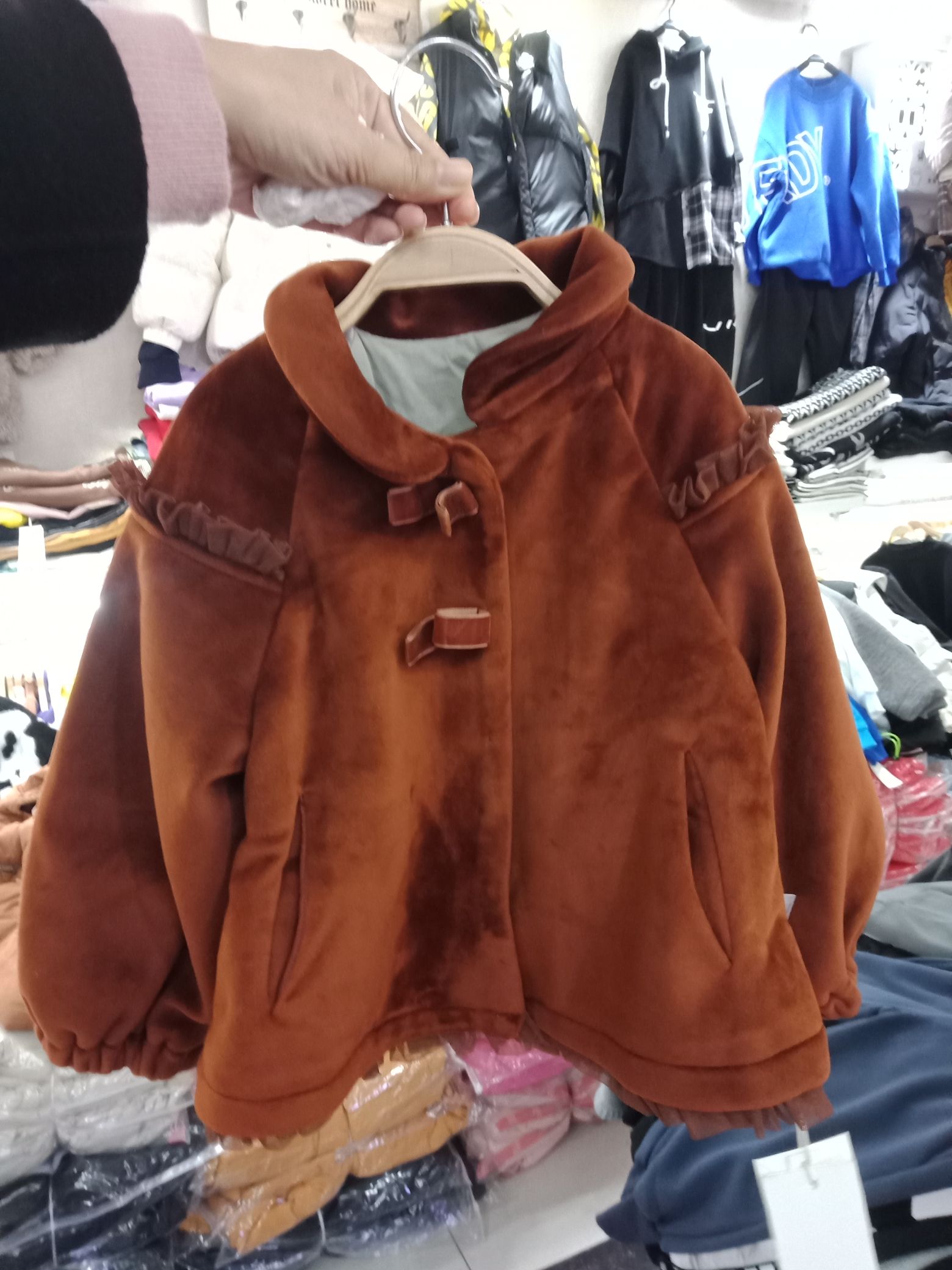 Autumn And Winter New Thick Cardigan Coat Children's Coat details Picture