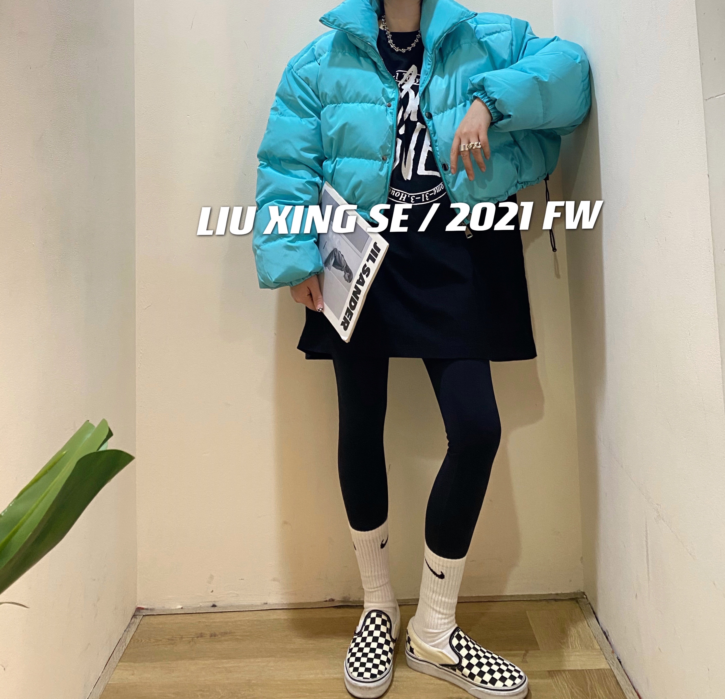 Autumn And Winter New Gray Uniform Size Casual Fashion Trend Top For Women 3 details Picture