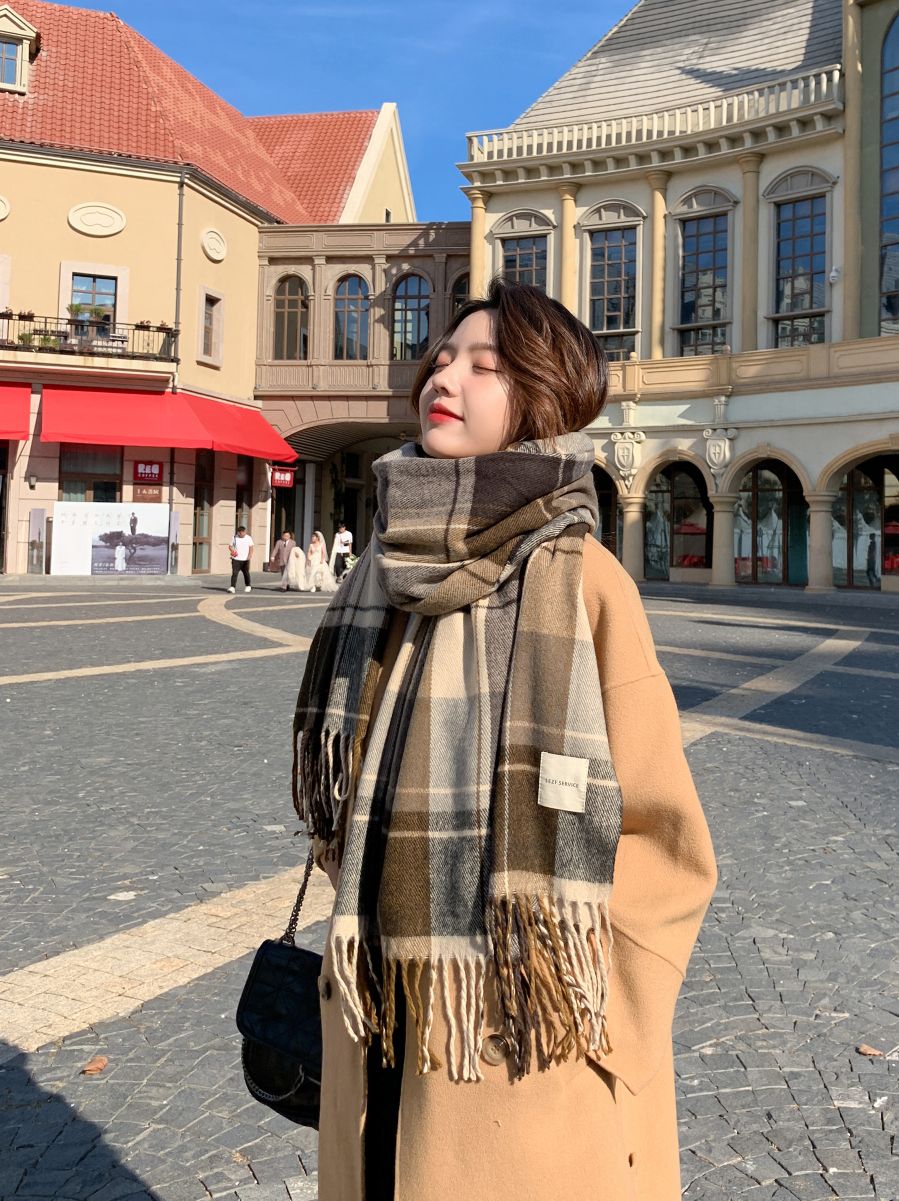 Warm And Thick Oversized Lovely Temperament Scarf All Casual Trend Fashion Women details Picture