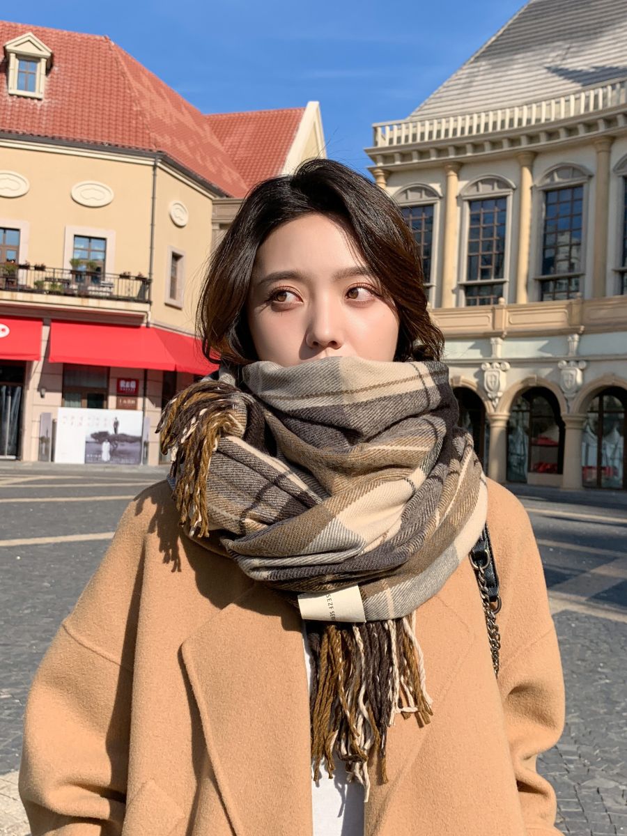 Warm And Thick Oversized Lovely Temperament Scarf All Casual Trend Fashion Women Specification drawing