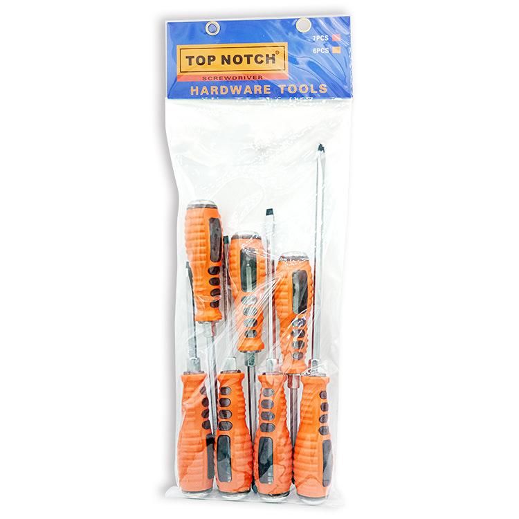 7-Piece Screwdriver Set That Can Be Struck Through The Core. Big Tail Nail Screwdriver Cross Line Wear-Resistant Screwdriver Manufacturer Straight Batch details Picture