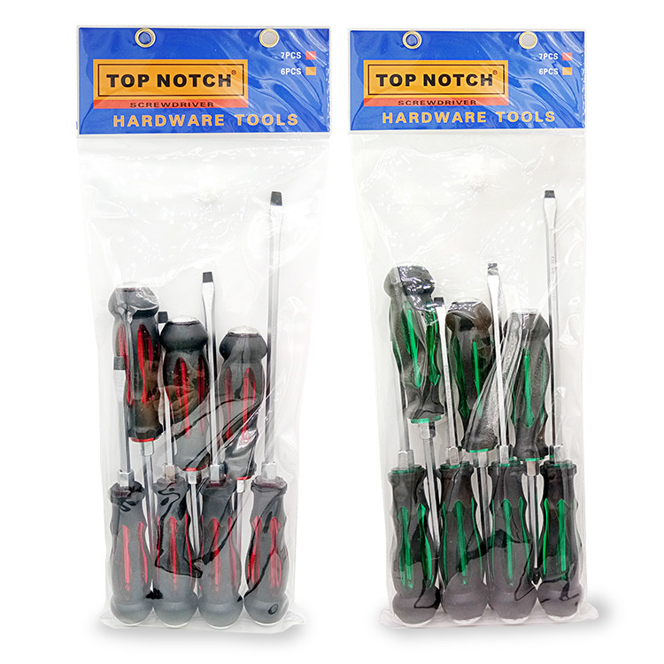 7-Piece Screwdriver Set With Threaded Threaded Screwdriver Set Cross Straight Screwdriver Oil Resistant And Non-Slip Screwdriver Manufacturers Straight Batch Specification drawing