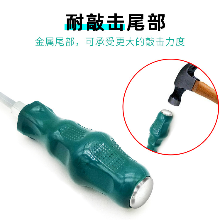 7 Piece Screwdriver Set That Can Be Tapped Through The Core Screwdriver Set Oil Handle Cross Line Wear-Resistant Screwdriver Manufacturers Straight Batch details Picture