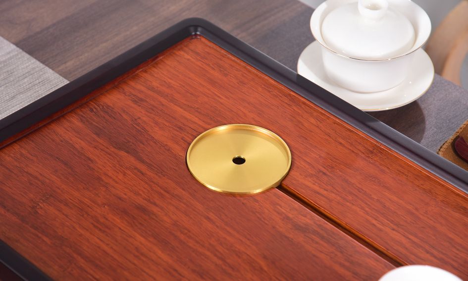 Pu Yu Heavy Bamboo Home Tea Tray Chinese Living Room Tea Table Creative Simple Single-Storey Drainage Office Tea Room Study All Match Application Scenario