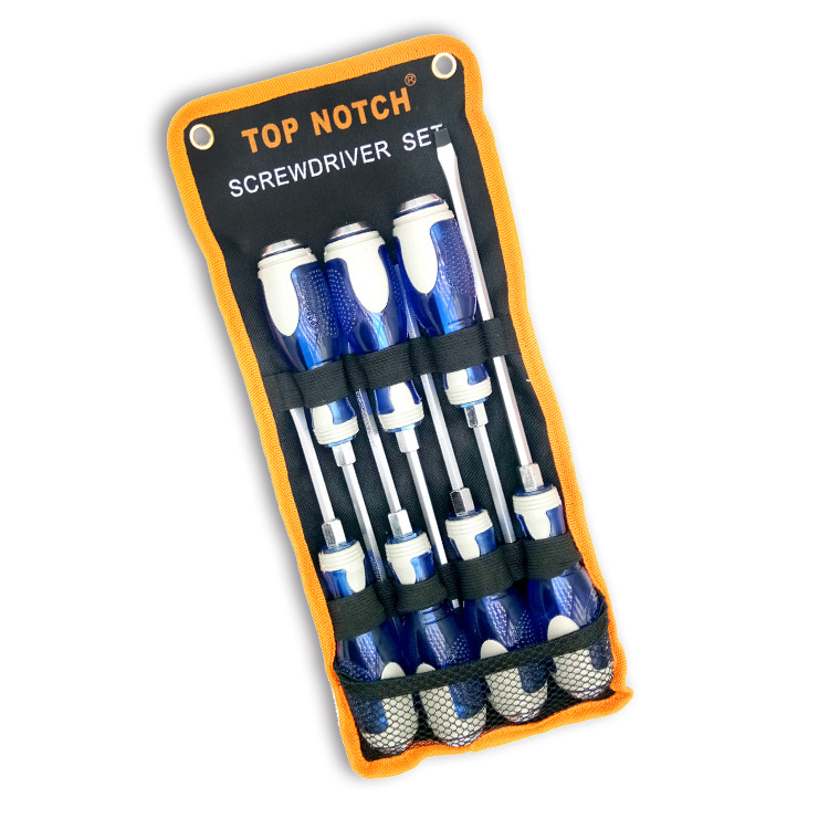 7-Piece Screwdriver Set That Can Be Struck Through The Core Screwdriver Set Driver Pin Cross Line Wear-Resistant Screwdriver Manufacturers Straight Batch Specification drawing