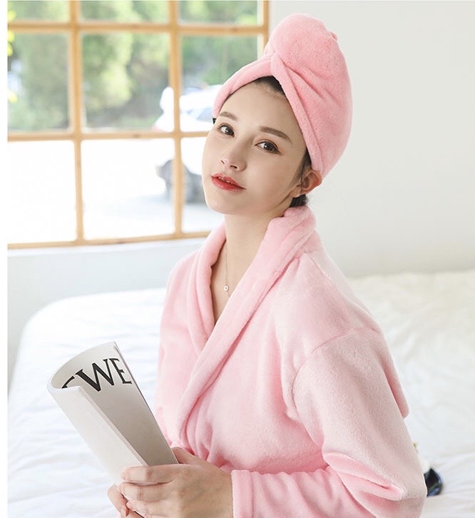 Coral Velvet Hair Cap, Towel, Combination Set, Beautiful Match, Suitable For Home And Travel Essential. Ultra-Low Spot Seconds, A Set Of Only 6.8 Yuan, Stalls, Promotions, Group Buying, Gifts Item Picture