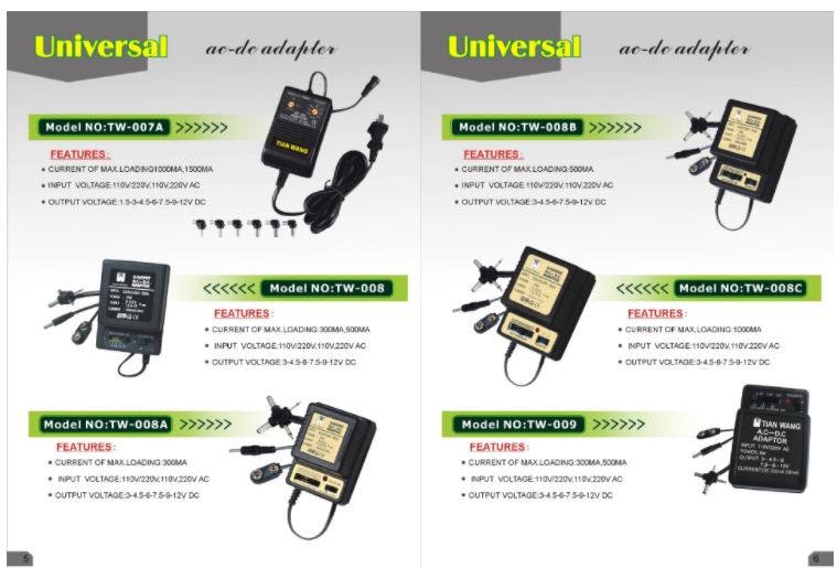 Factory direct supply 1000MA small multi-purpose switching power transformer 3-4.5-6-7.5-9-12V details Picture