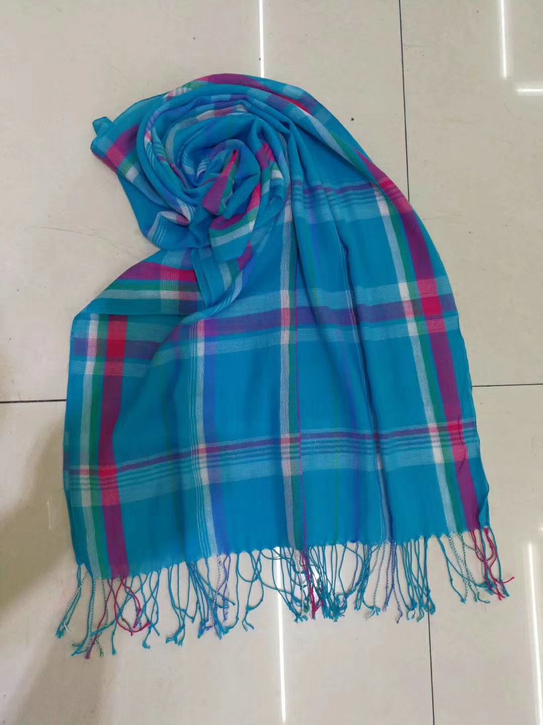 Plaid Cashmere Scarf