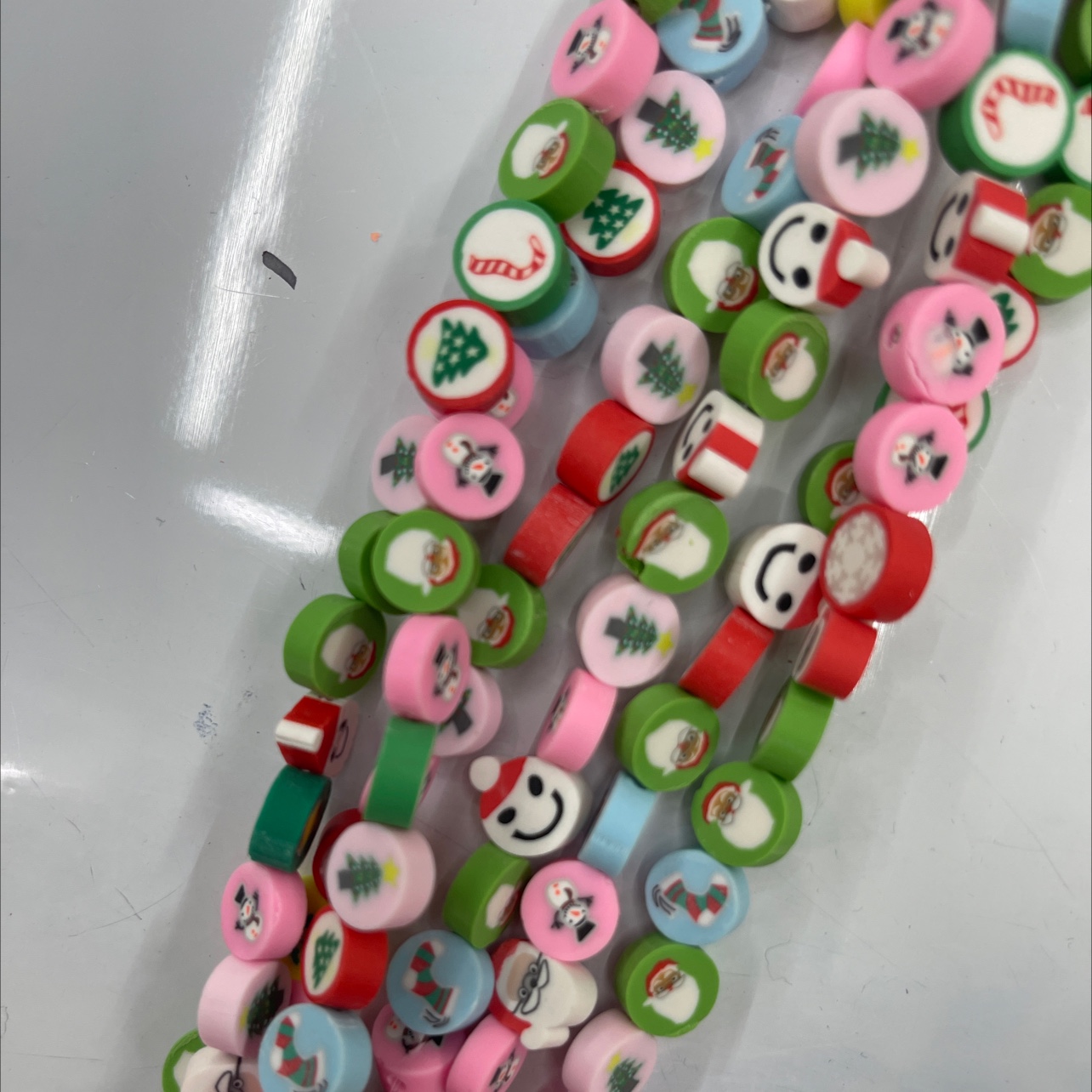 Soft Clay Christmas Handmade Bead Diy Bracelet, Made Of Eco-Friendly Material details Picture