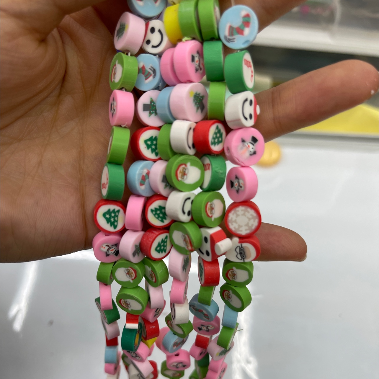 Soft Clay Christmas Handmade Bead Diy Bracelet, Made Of Eco-Friendly Material