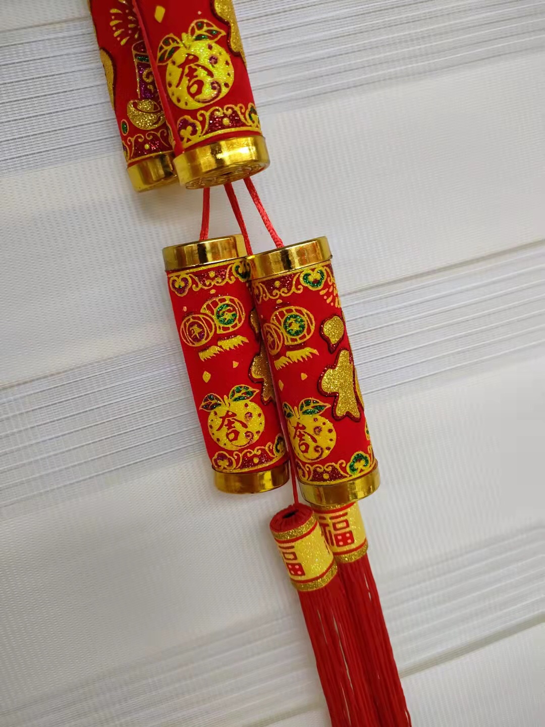 Festive Supplies 8 Series Of Firecrackers Printed Pendant Flannelette Manufacturers Direct Sales Specification drawing
