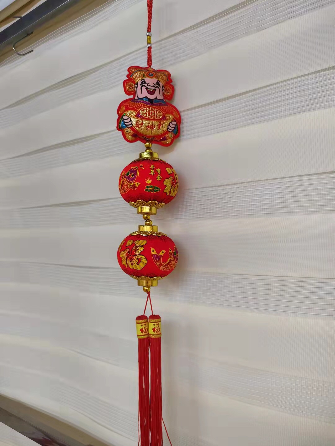 Festival Supplies God Of Fortune Fish Hanging Flannelette Manufacturers Direct Sales