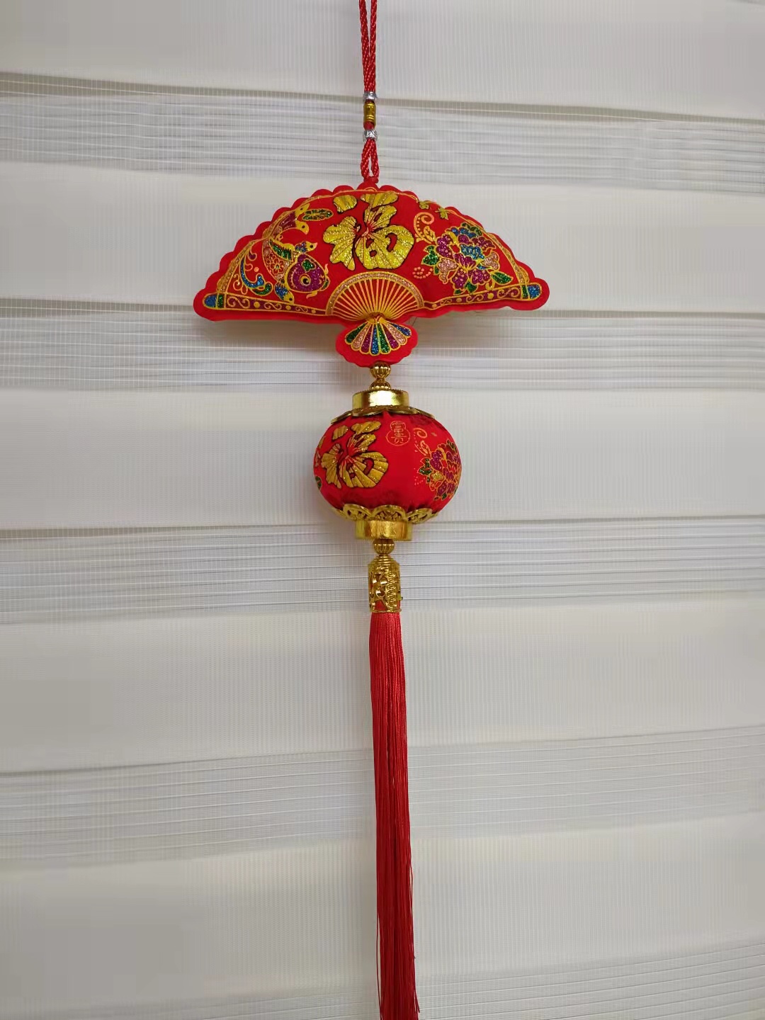 Festive Festival Supplies Fan Lantern Pendant Flannelette Manufacturers Direct Sales Specification drawing