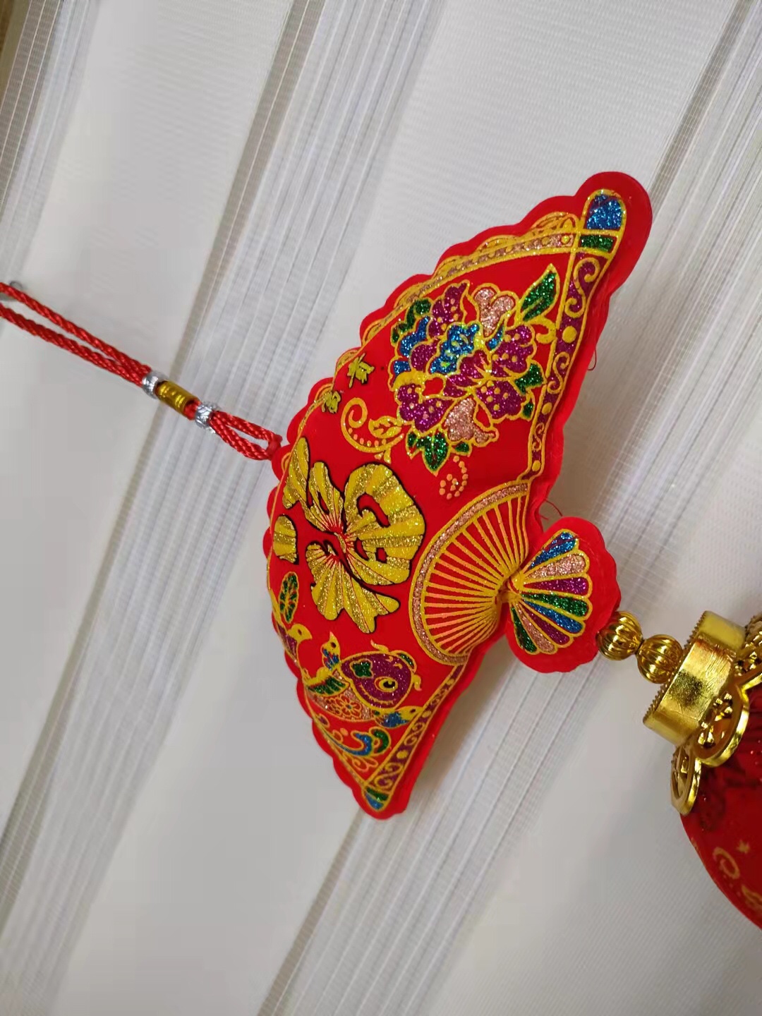 Festive Festival Supplies Fan Lantern Pendant Flannelette Manufacturers Direct Sales details Picture