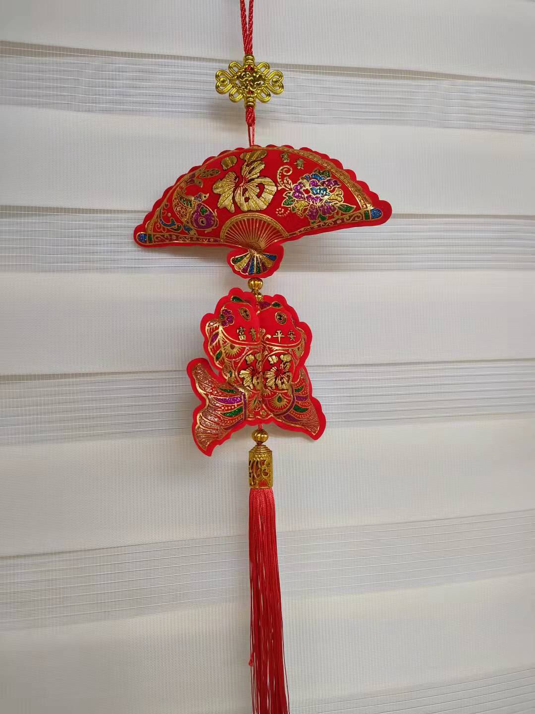 Festive Festival Supplies Fan Type Hanging Fish Flannelette Manufacturers Direct Sales