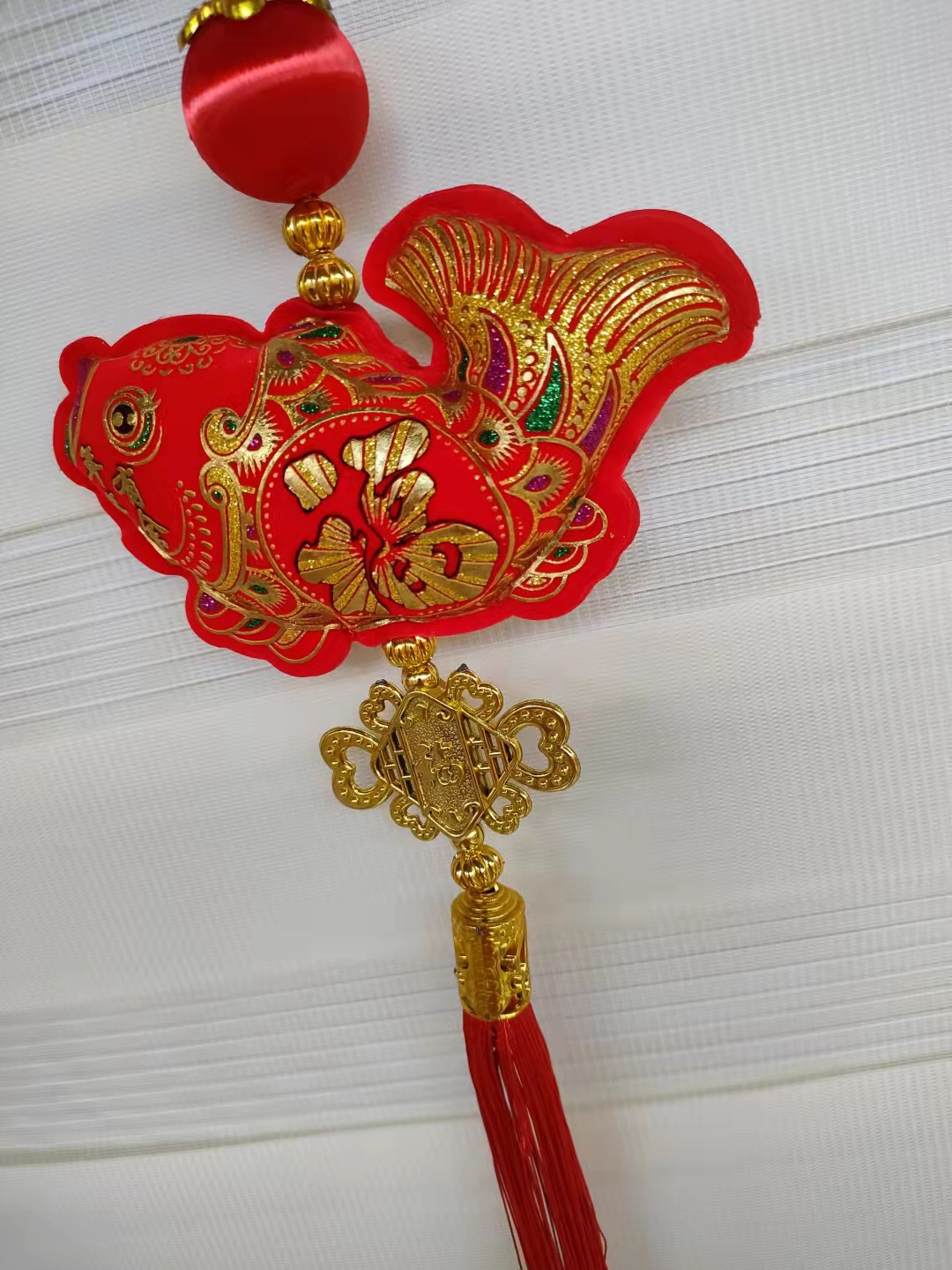 Festival Supplies Mercerized Ball Hanging Fish Pendant Flannelette Manufacturers Direct Sales Specification drawing