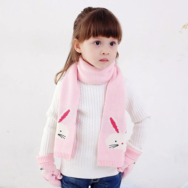 Furry Hat Industry Card Three-Piece Hat Scarf Gloves Animal Suit Knitted Woolen Hat details Picture