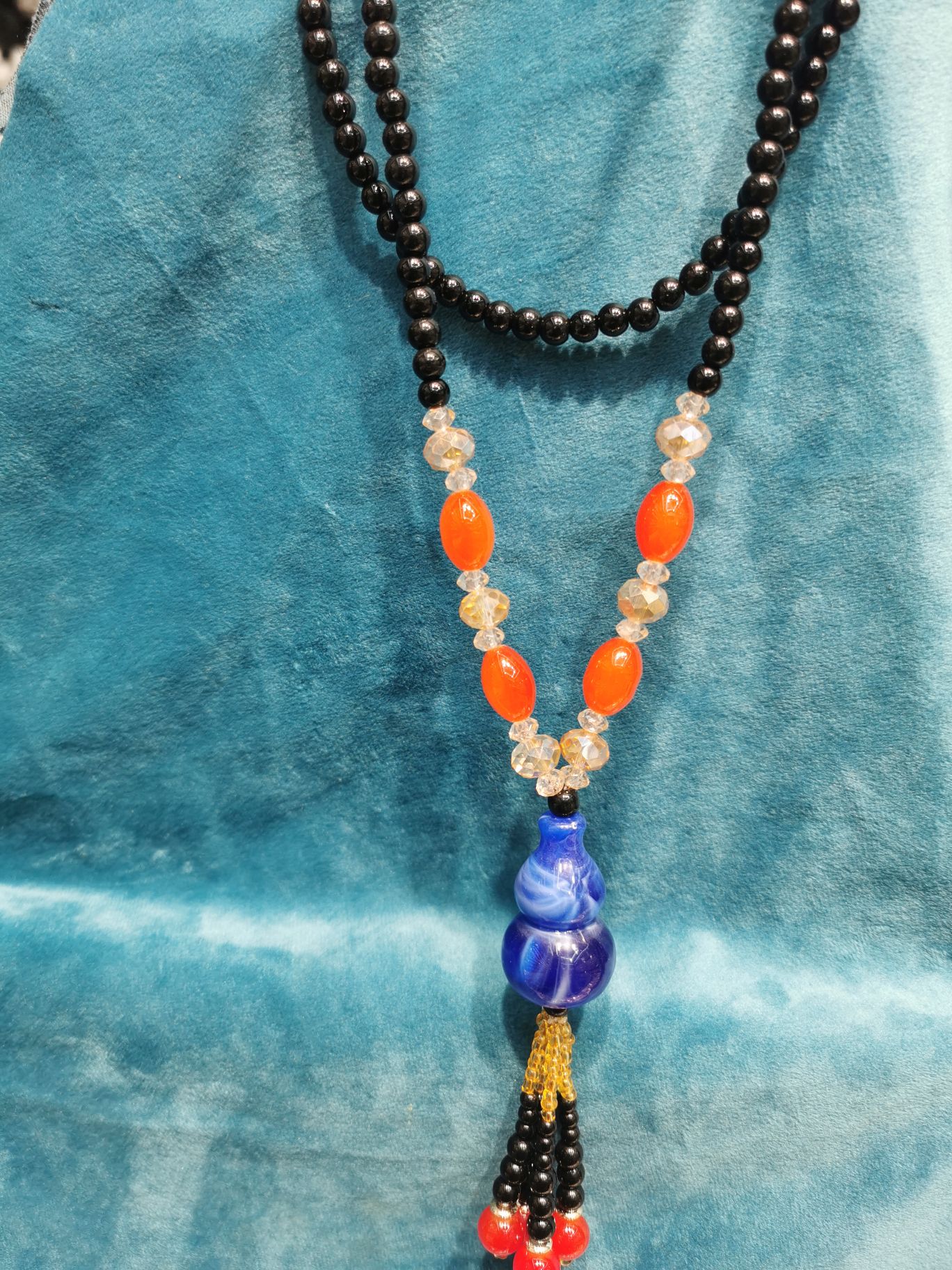 毛衣链韩版仿蜜蜡项链女葫芦长款毛衣链气质简约百搭秋冬衣服挂件吊坠