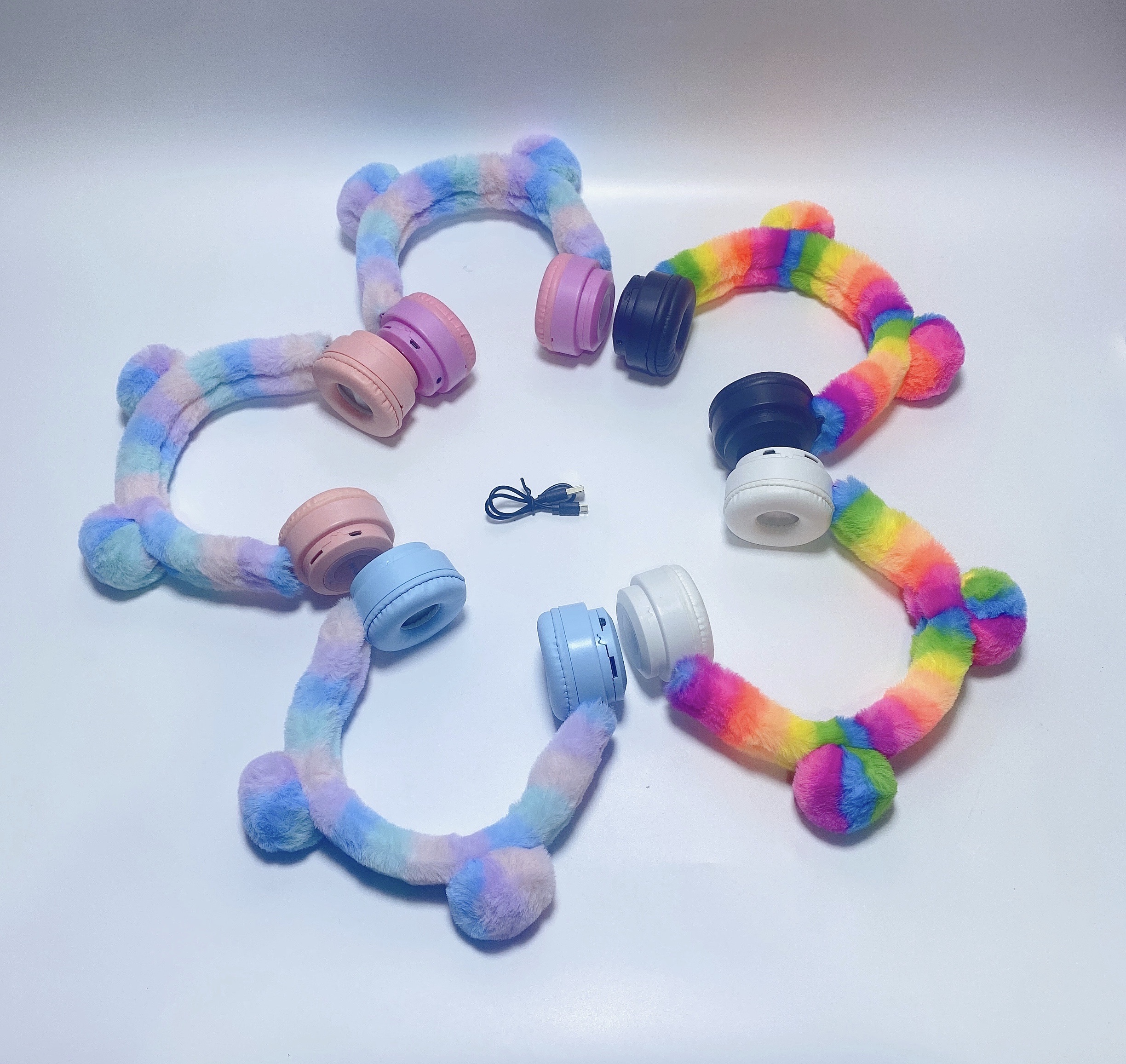 Fluffy Ball Wireless Bluetooth Cartoon Headset