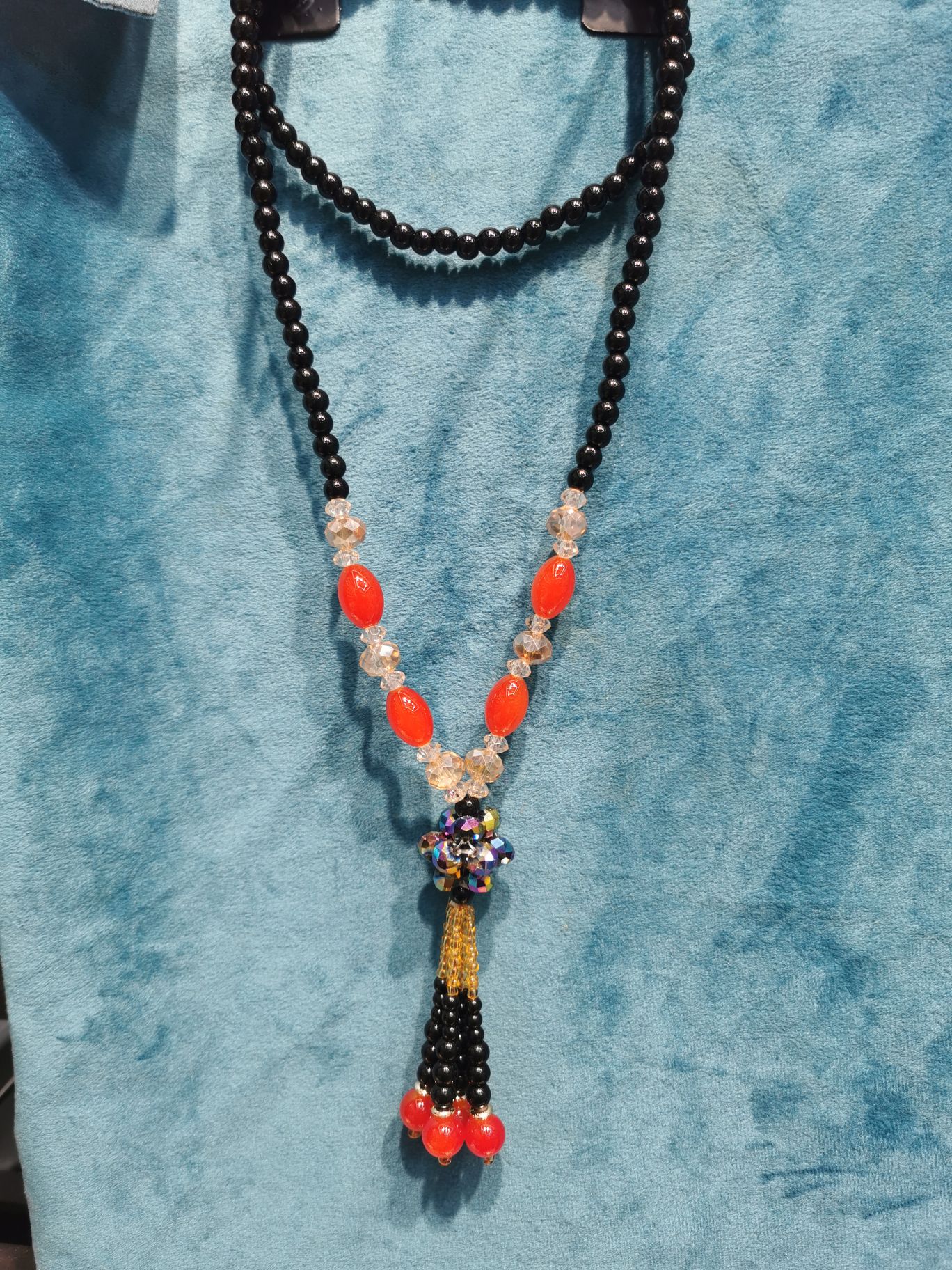 韩版水晶球毛衣链气质简约百搭秋冬衣服挂件吊坠链