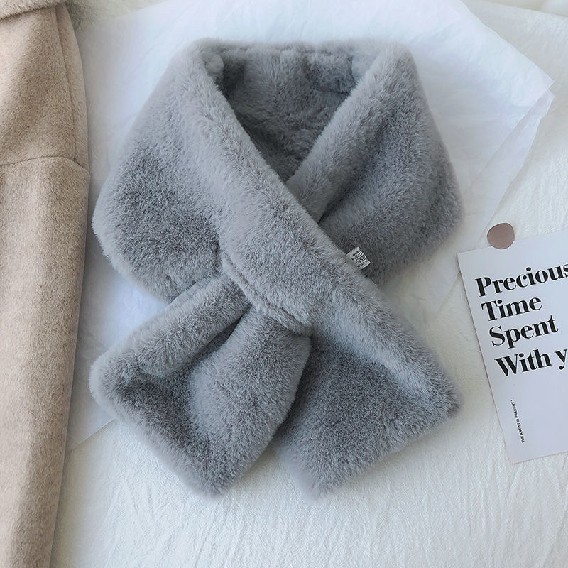 Korean Version Imitation Fur Fur Collar Winter Rex Rabbit Fur Fake Collar Warm Scarf Instagram Bib Female Autumn And Winter Tide Application Scenario