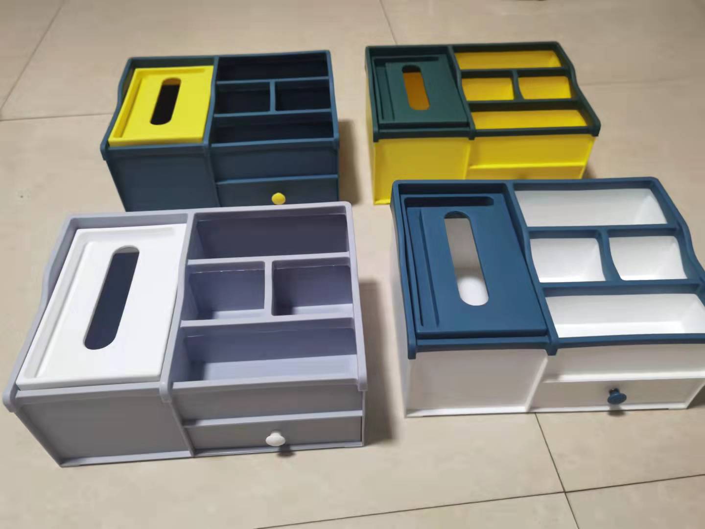 Two-color multi-functional tissue paper storage box thumbnail