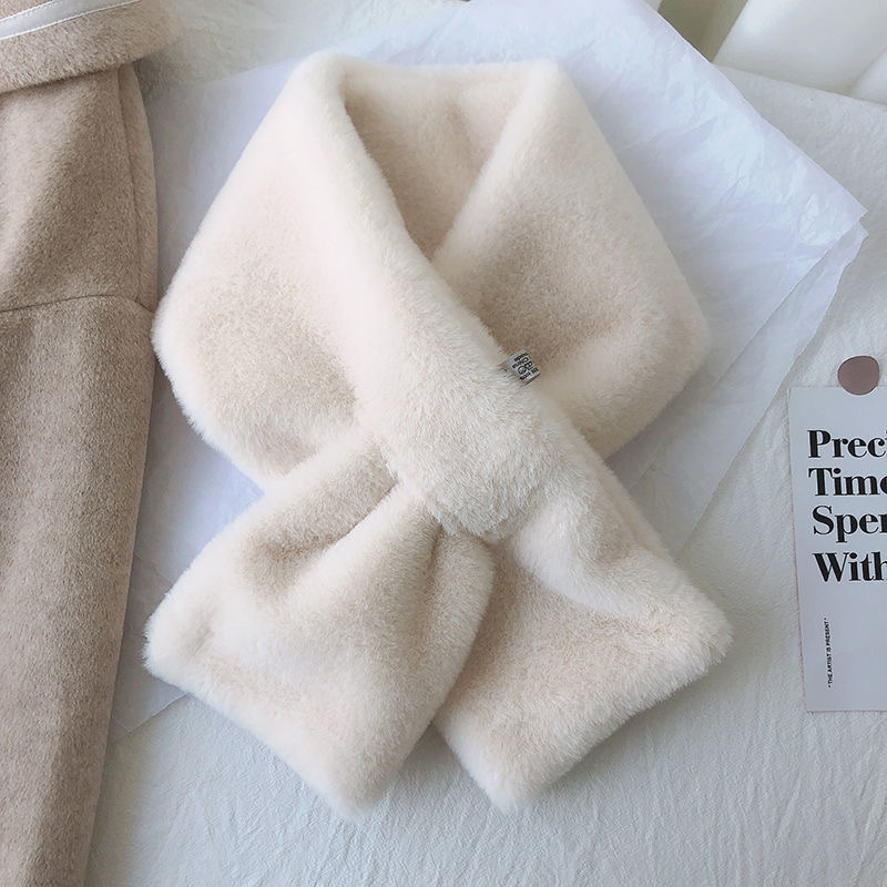 Korean Version Imitation Fur Fur Collar Winter Rex Rabbit Fur Fake Collar Warm Scarf Instagram Bib Female Autumn And Winter Tide