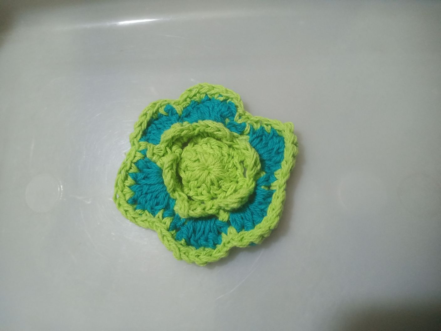 Hand-Crocheted Wool Flowers