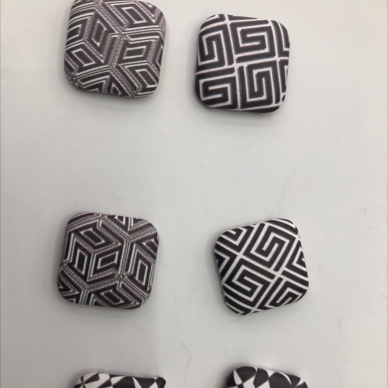 厂家直销皮料正方形包布纽扣饰品配件