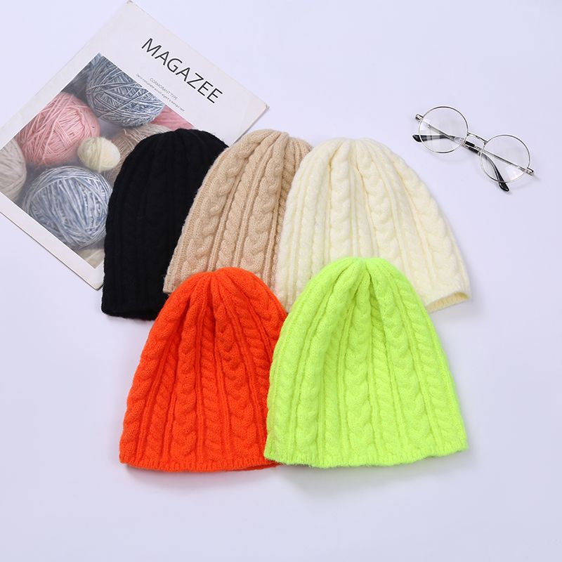 Maomao Hat Industry 2021 New Korean Knitted Hat Women's Woolen Hat More Flower Hat Specification drawing