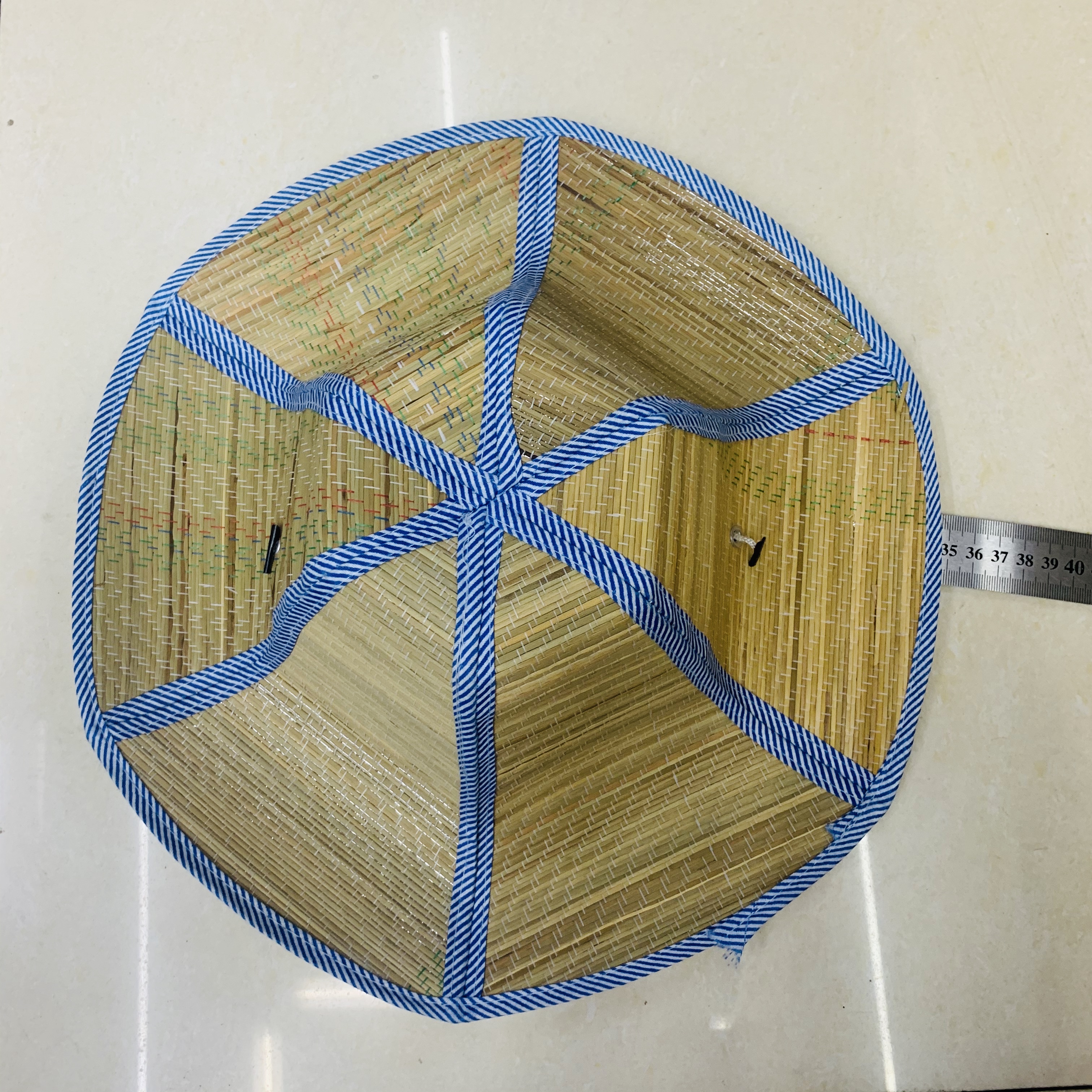 Folding Hat Fan Hat Shade Sequin Mat Hat Hat Can Be Folded Summer Tourism Pastoral Fisherman Hat Fishing Hat details Picture