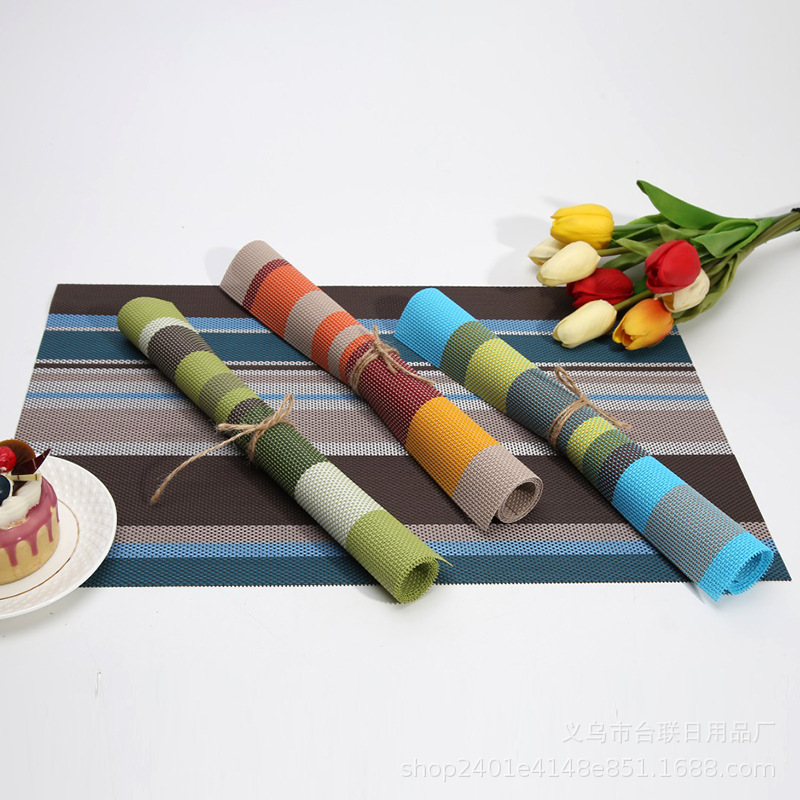Western Placemat Table Mat Thermal Insulation Anti-Hot Cup Mat Bowl Mat Hotel European Non-Slip Pvc Ring
Double Sided Doily Stripes Specification drawing