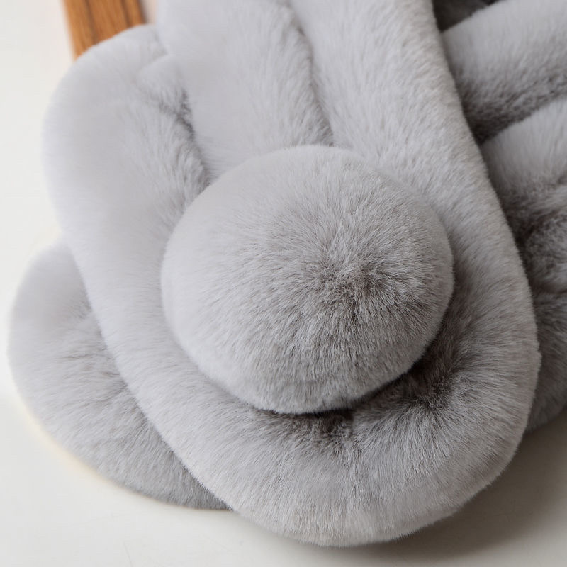 Imitation Beaver Rabbit Hair Scarf Female Winter Korean Version Of All The Fur Rabbit Hair Bib Students Warm Cute Fluffy Scarf Item Picture