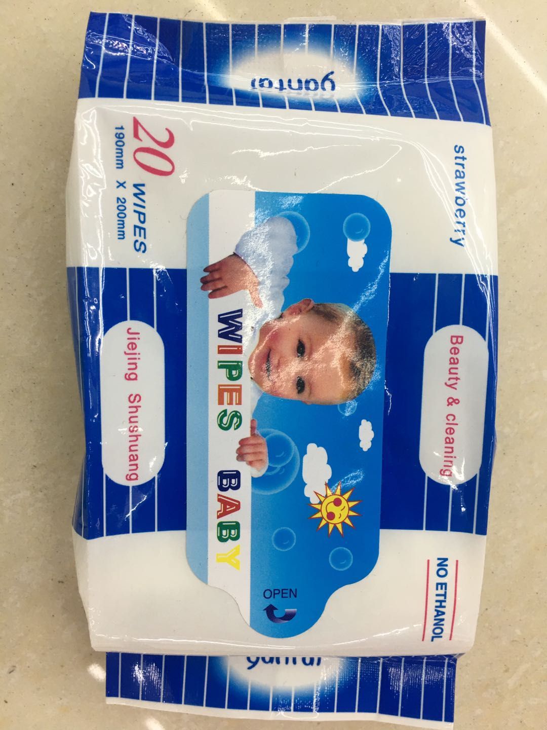 20 Portable Sun Baby Wipes Item Picture