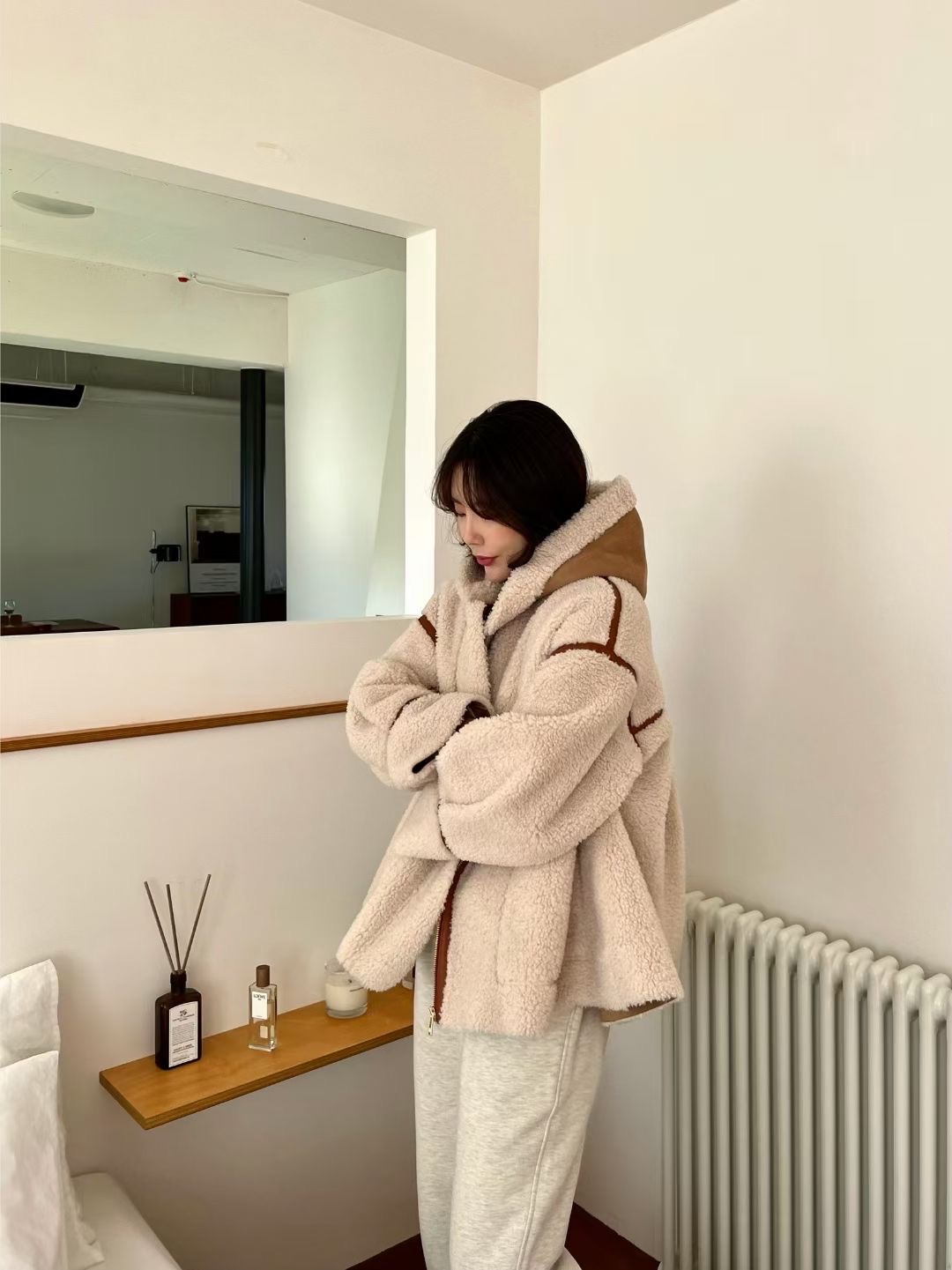 Autumn And Winter New Fashion Casual Loose Uniform Size Thin Cardigan Bottom Shirt Top Women's 11
