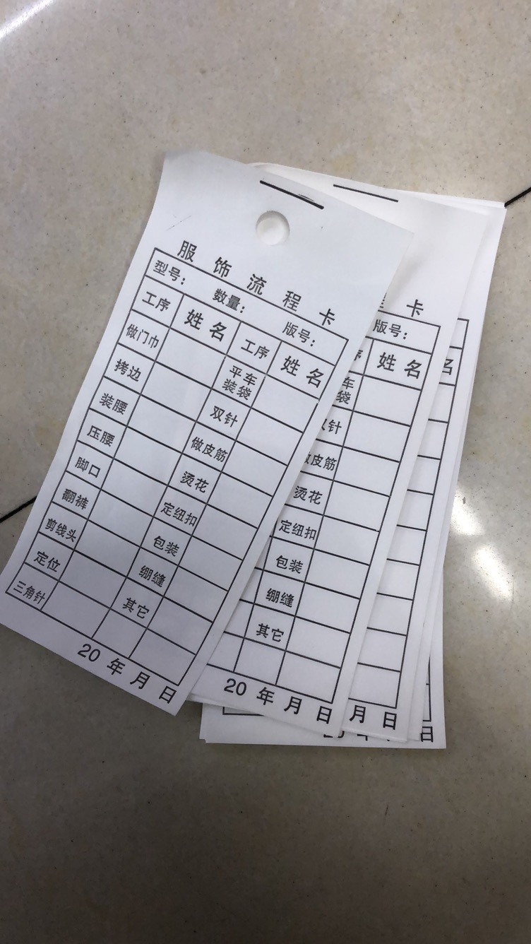 Form Card Specification drawing