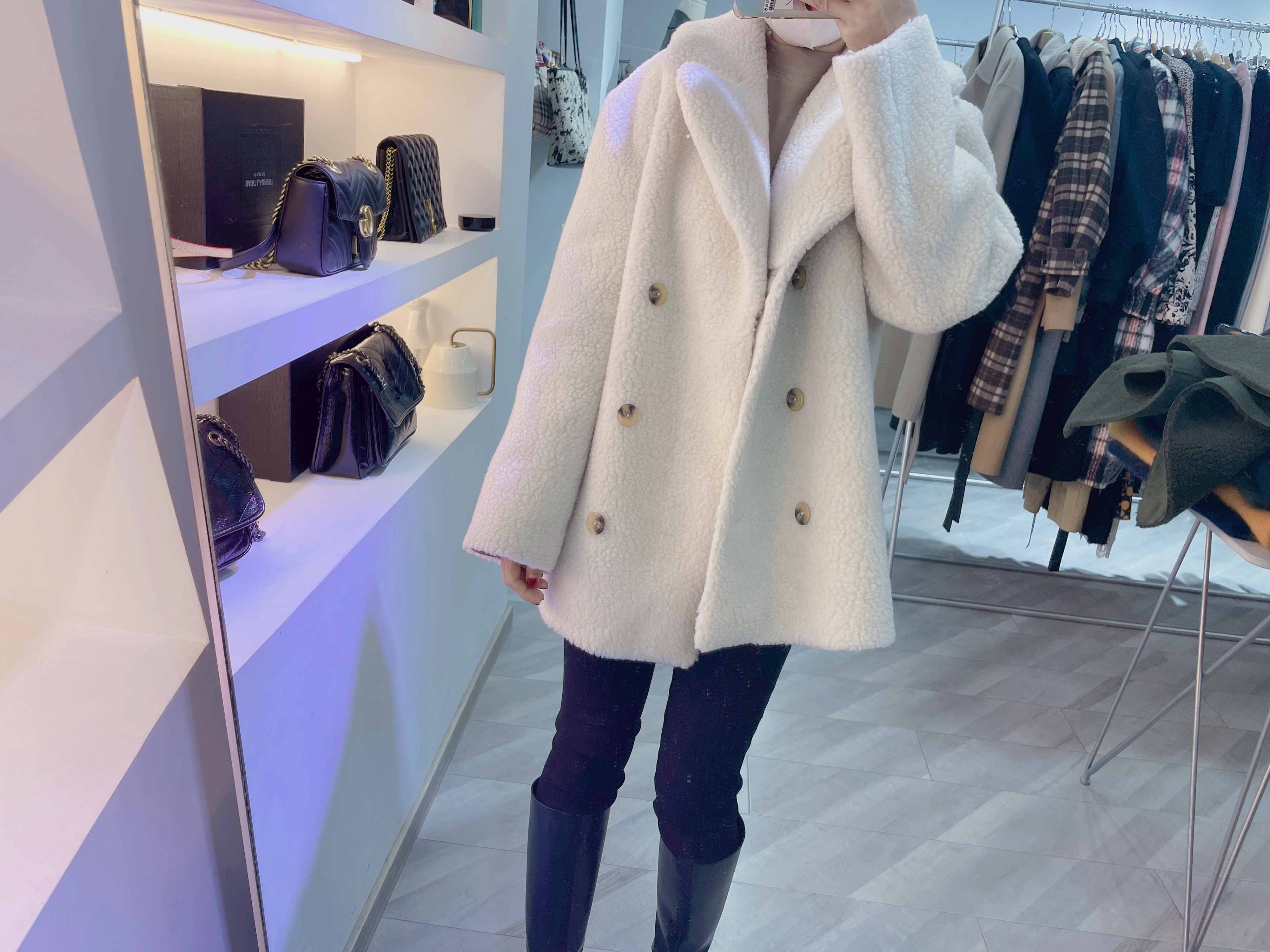 Autumn And Winter New Fashion Casual Loose Uniform Size Thin Cardigan Bottom Shirt Top Women's 8 Specification drawing