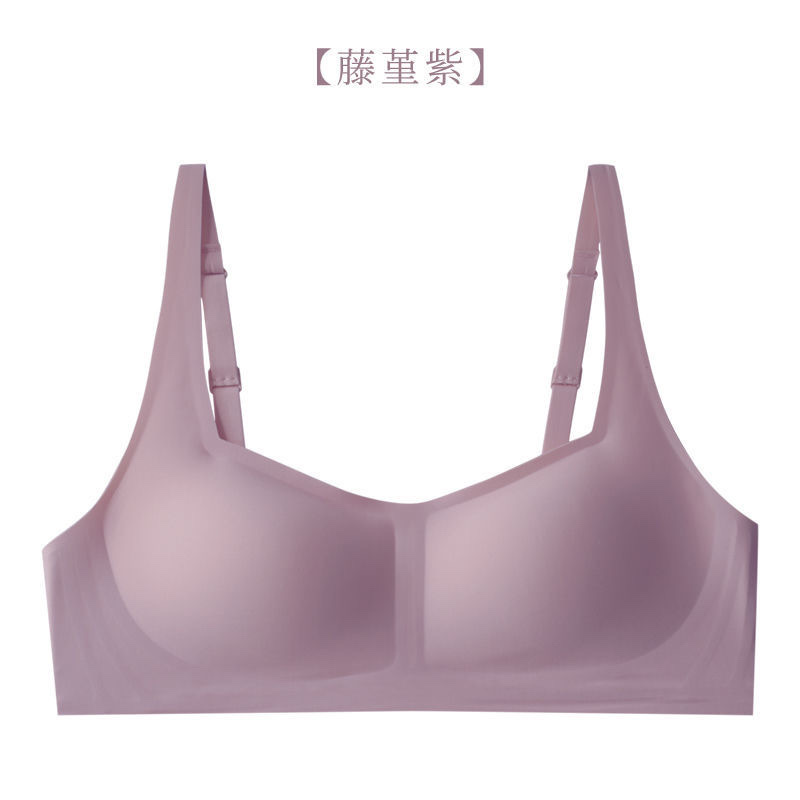 Cotton Underwear For High School Girls Korean Version No Underwire Ab Cup Bra Cover Small Thin Collection Anti-Sagging Summer 18 details Picture