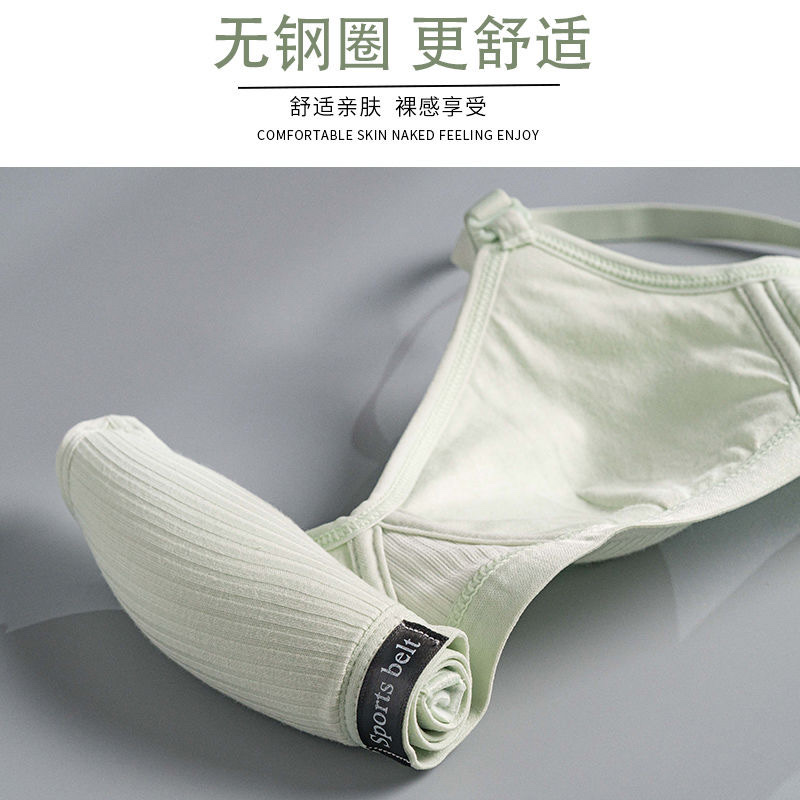 Cotton Underwear For High School Girls Korean Version Without Underwire Ab Cup Bra Cover Small Thin Collection To Prevent Sagging Summer Specification drawing
