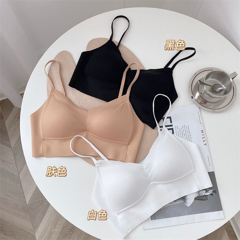 Cotton Underwear For High School Girls Korean Version No Underwire Ab Cup Bra Cover Small Thin Collection Anti-Sagging Summer 33 details Picture