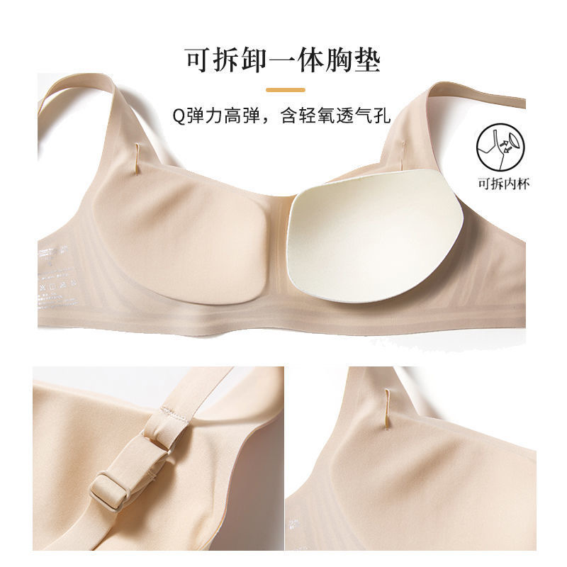 Cotton Underwear For High School Girls Korean Version No Underwire Ab Cup Bra Cover Small Thin Push-Up Anti-Sagging Summer 15 details Picture