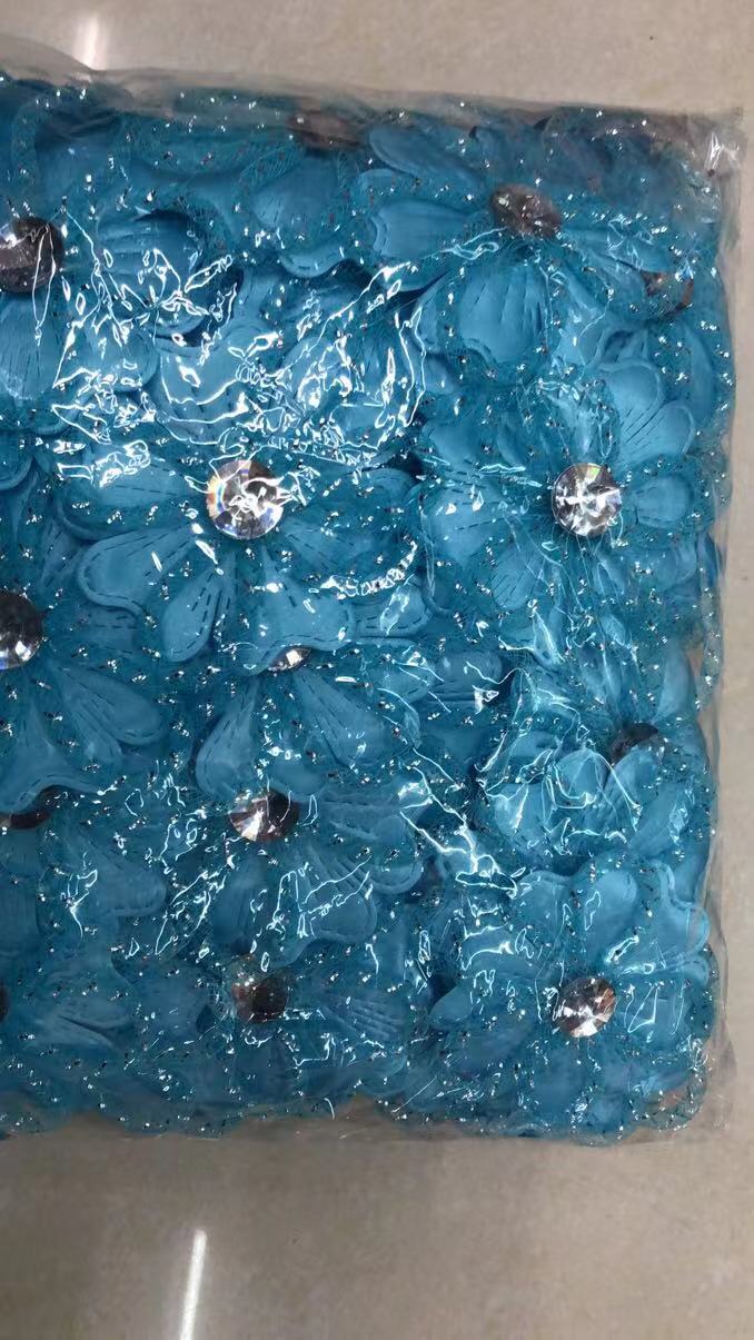 002 Blue With Diamond Small Flower Textile Accessories Diy Specification drawing