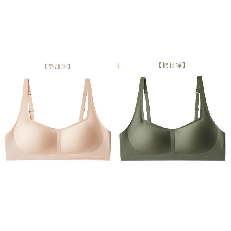 Cotton Underwear For High School Girls Korean Version No Underwire Ab Cup Bra Cover Small Thin Collection Anti-Sagging Summer 18
