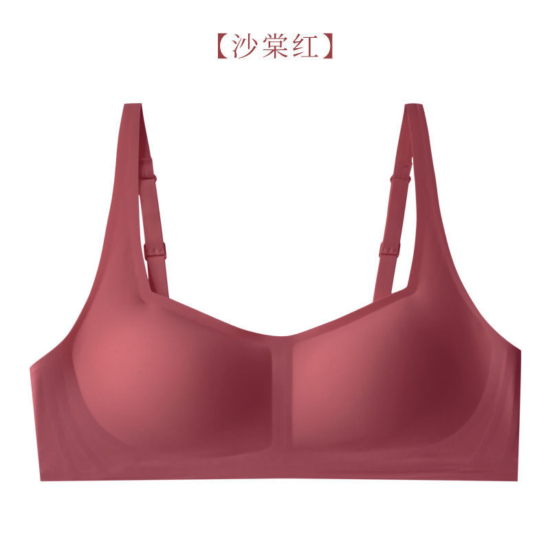 Cotton Underwear For High School Girls Korean Version No Underwire Ab Cup Bra Cover Small Thin Gathering Anti-Sagging Summer 20